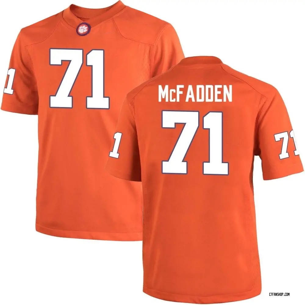 Men's Replica Jordan McFadden Clemson Tigers Team Color College Jersey - Orange