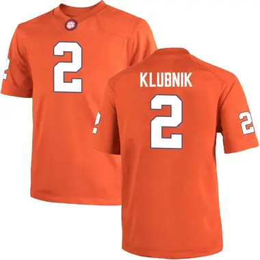 Youth Game Cade Klubnik Clemson Tigers Team Color College Jersey - Orange