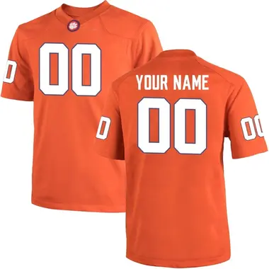 Youth Game Custom Clemson Tigers Team Color College Jersey - Orange